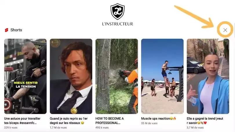 Masquer les Shorts sur Youtube